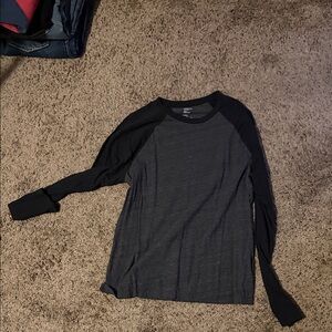 Urban Pipeline Black and Gray Long Sleeve Tee